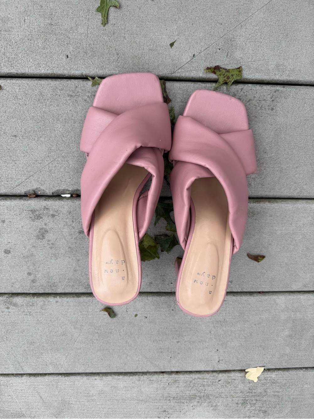a new day Pink Padded Slide Sandals